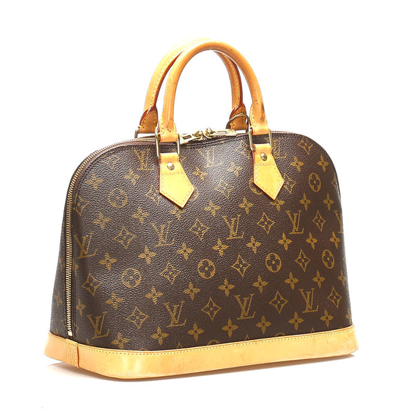 ルイ ヴィトン モノグラム アルマ M51130 ブラウン PVC レザー ハンドバッグ レディース LOUIS VUITTON 中古