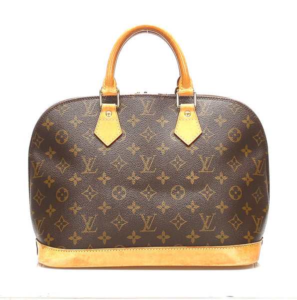 ルイ ヴィトン モノグラム アルマ M51130 ブラウン 茶 PVC レザー ハンドバッグ レディース LOUIS VUITTON 中古