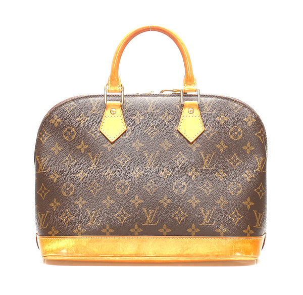 ルイ ヴィトン モノグラム アルマ M51130 ブラウン 茶 PVC レザー ハンドバッグ レディース LOUIS VUITTON 中古