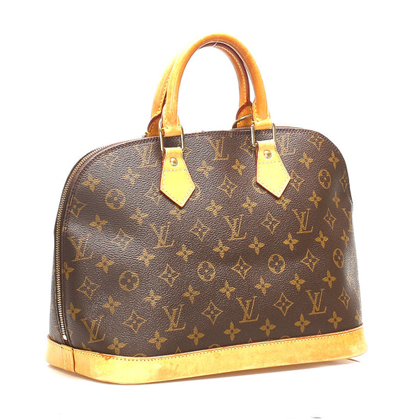 ルイ ヴィトン モノグラム アルマ M51130 ブラウン 茶 PVC レザー ハンドバッグ レディース LOUIS VUITTON 中古