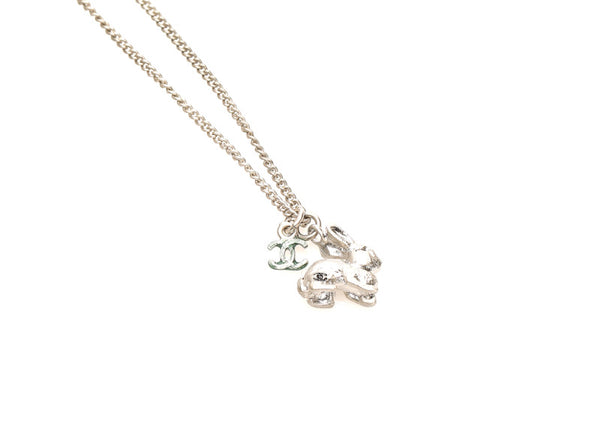 シャネル シルバー メタル うさぎ ネックレス レディース CHANEL 中古