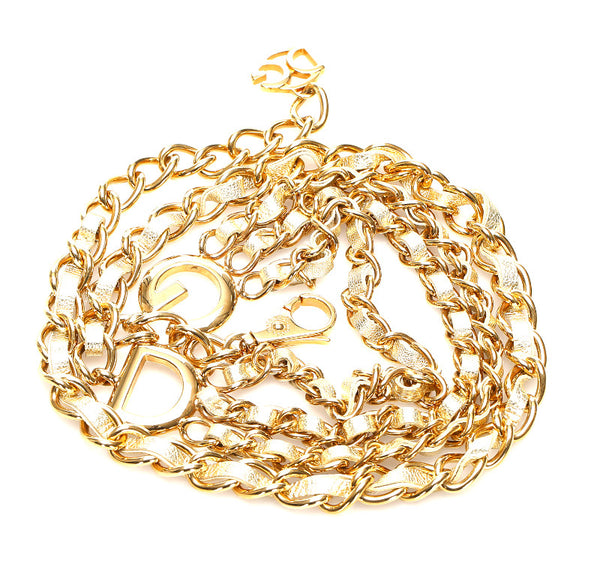 ドルチェアンドガッバーナ チェーン ゴールド メッキ ベルト レディース DOLCE&GABBANA 中古