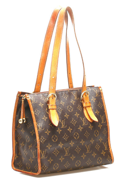 ルイ ヴィトン モノグラム ポパンクールオ M40007 ブラウン 茶 PVC レザー トートバッグ レディース LOUIS VUITTON 中古