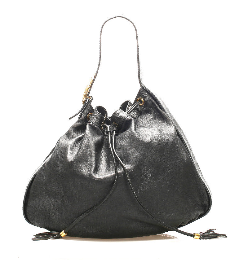 グッチ ソーホー 223951 ブラック レザー ショルダーバッグ レディース GUCCI 中古