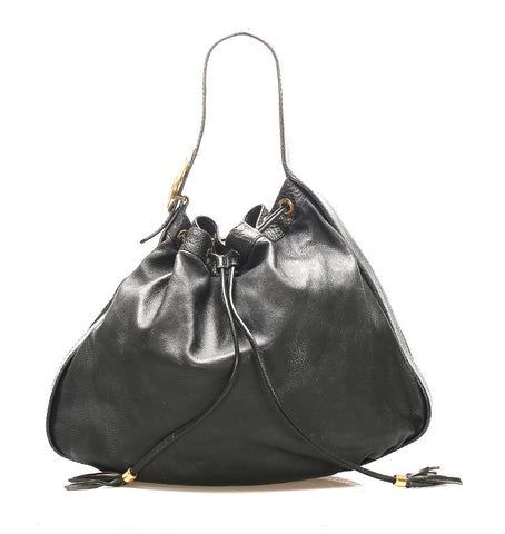 グッチ ソーホー 223951 ブラック レザー ショルダーバッグ レディース GUCCI 中古