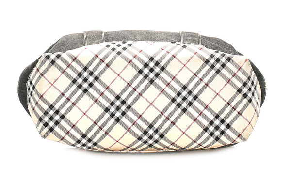 バーバリー ブラック キャンバス ハンドバッグ レディース BURBERRY 中古