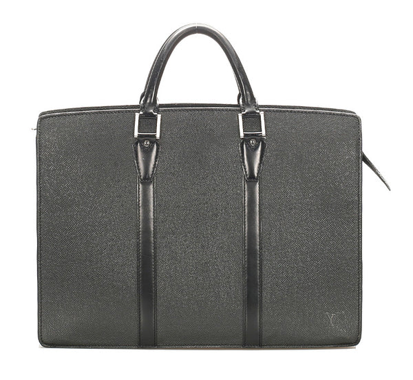 ルイ ヴィトン タイガ ポルトドキュマン ロザン M30052 ブラック 黒 レザー ビジネスバッグ メンズ LOUIS VUITTON 中古