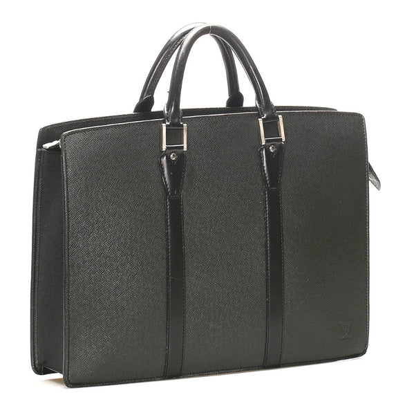 ルイ ヴィトン タイガ ポルトドキュマン ロザン M30052 ブラック 黒 レザー ビジネスバッグ メンズ LOUIS VUITTON 中古