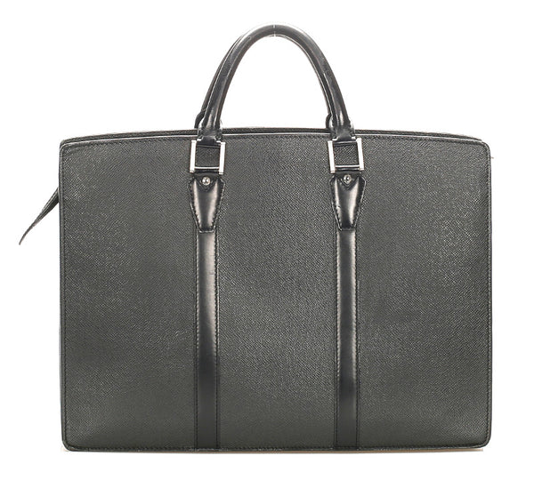 ルイ ヴィトン タイガ ポルトドキュマン ロザン M30052 ブラック 黒 レザー ビジネスバッグ メンズ LOUIS VUITTON 中古