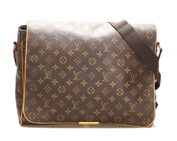 ルイ ヴィトン モノグラム アベス M45257 ブラウン 茶 PVC レザー ショルダーバッグ ユニセックス LOUIS VUITTON 中古