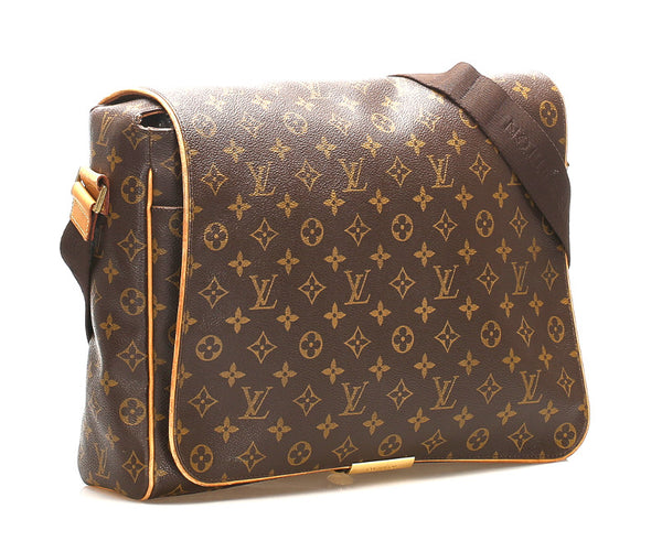 ルイ ヴィトン モノグラム アベス M45257 ブラウン 茶 PVC レザー ショルダーバッグ ユニセックス LOUIS VUITTON 中古