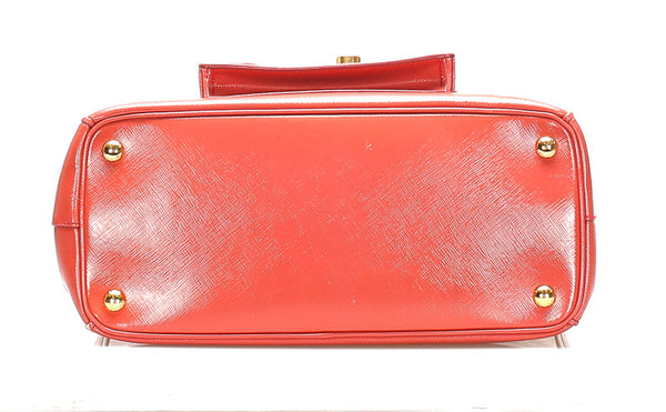 プラダ BN2732 ピンク PVC レザー ハンドバッグ レディース PRADA 中古