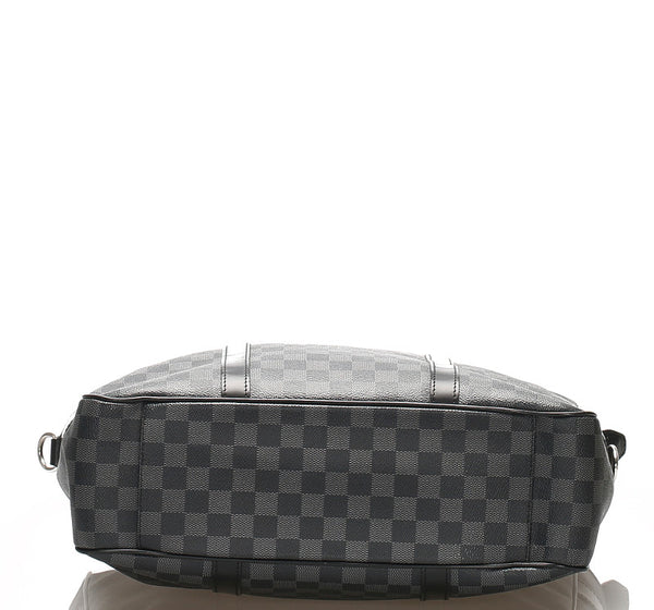 ルイ ヴィトン ダミエグラフィット タダオ N51192 ブラック 黒 PVC レザー トートバッグ メンズ LOUIS VUITTON 中古