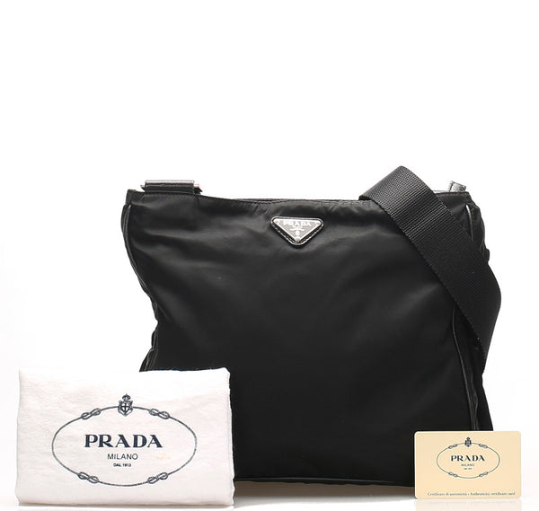 プラダ ブラック 黒 ナイロン ショルダーバッグ レディース PRADA 中古