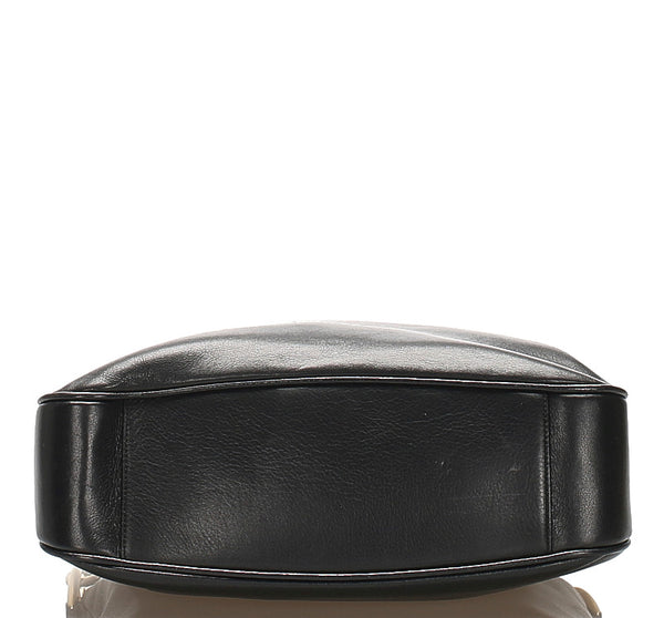 グッチ バンブー 001・3444 ブラック レザー ハンドバッグ レディース GUCCI 中古