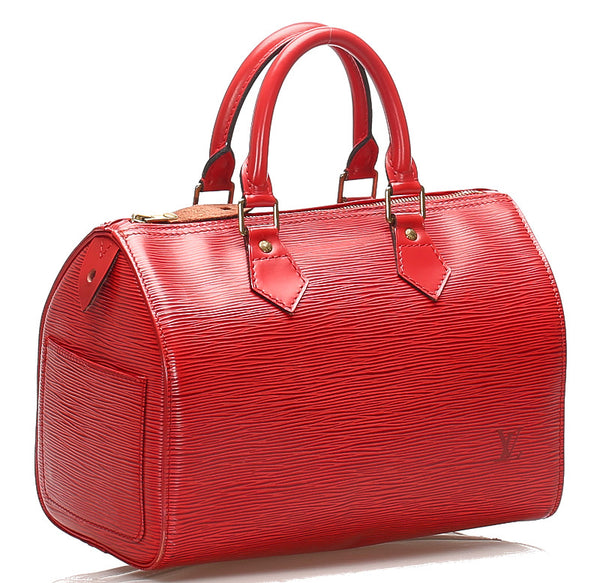 ルイ ヴィトン エピ スピーディ M43017 レッド 赤 レザー ハンドバッグ レディース LOUIS VUITTON 中古