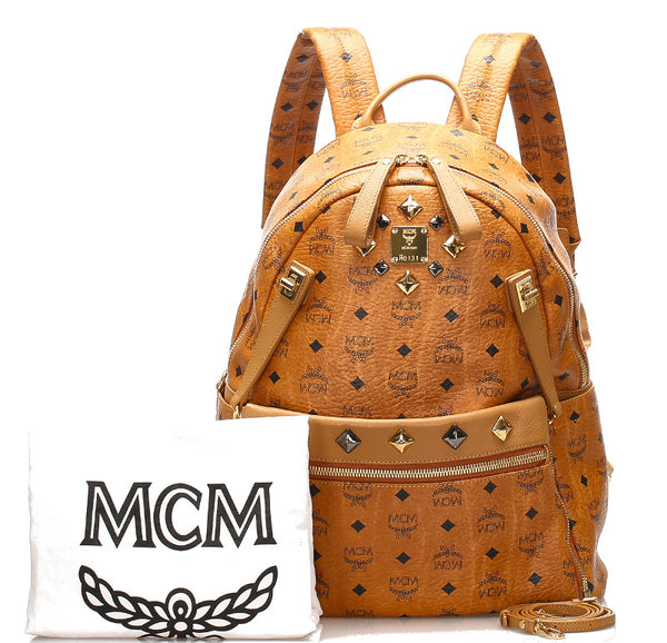 エム シー エム 4SVE79 ブラウン 茶 レザー リュック バックパック ユニセックス MCM 中古