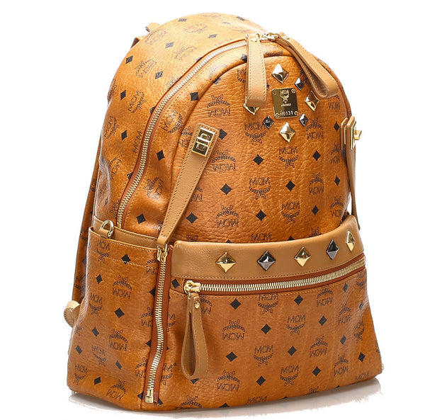 エム シー エム 4SVE79 ブラウン 茶 レザー リュック バックパック ユニセックス MCM 中古