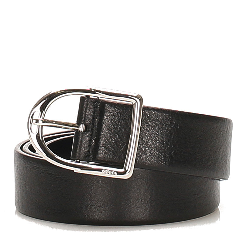 グッチ 138612 ブラック 黒 レザー ベルト レディース GUCCI 中古