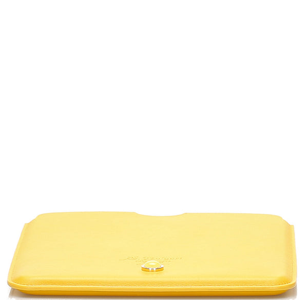 ブルガリ イエロー レザー ipadケース ユニセックス BVLGARI 【中古】
