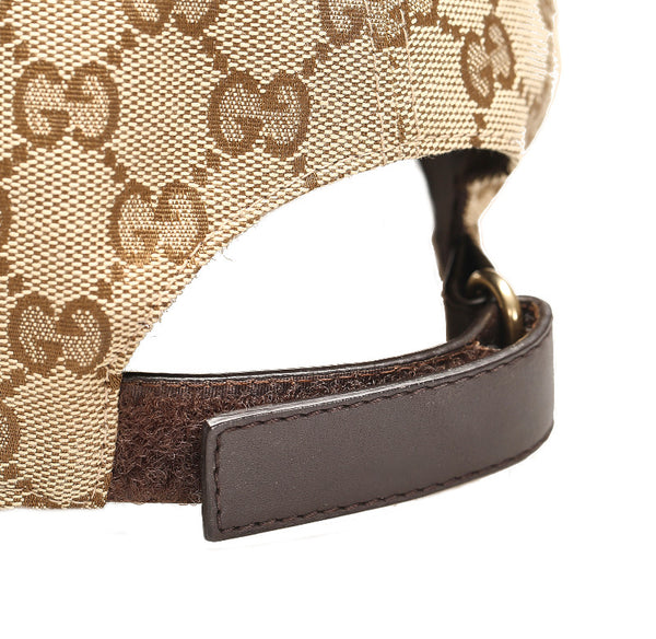 グッチ シェリーライン GGキャンバス 200035 202291 ブラウン 茶 キャンバス レザー キャップ ユニセックス GUCCI 中古