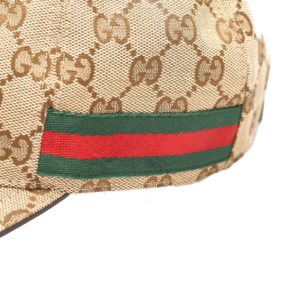 グッチ シェリーライン GGキャンバス 200035 202291 ブラウン 茶 キャンバス レザー キャップ ユニセックス GUCCI 中古