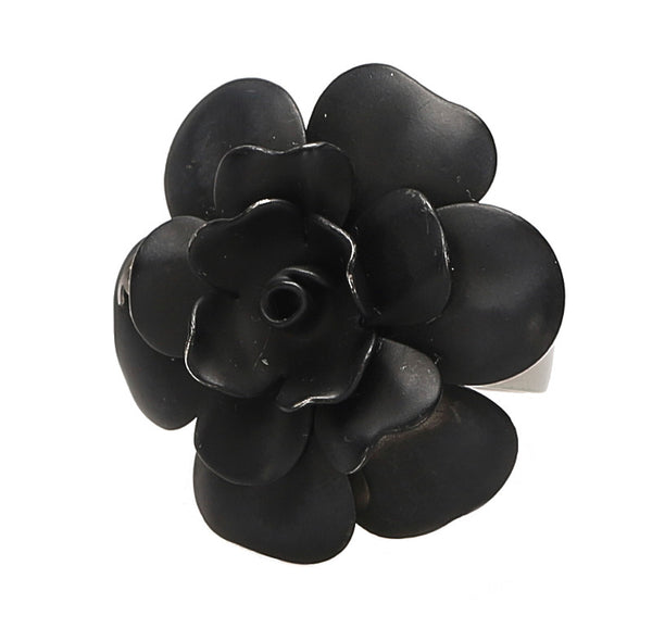 シャネル 03 A シルバー メタル フラワーモチーフ リング 指輪 レディース CHANEL 13.5号 中古