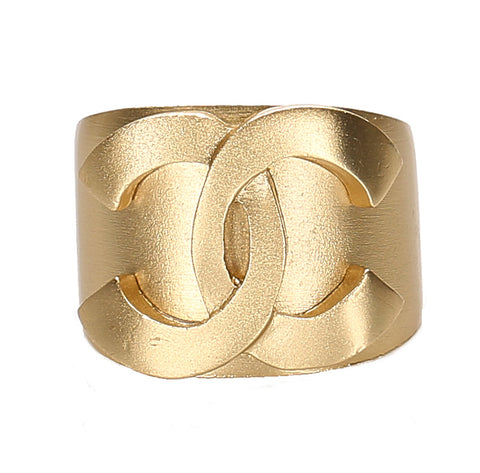 シャネル ゴールド メッキ ココマーク リング 指輪 レディース CHANEL 14号 中古