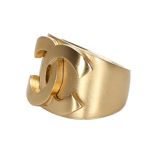 シャネル ゴールド メッキ ココマーク リング 指輪 レディース CHANEL 14号 中古