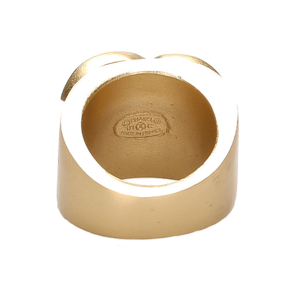 シャネル ゴールド メッキ ココマーク リング 指輪 レディース CHANEL 14号 中古