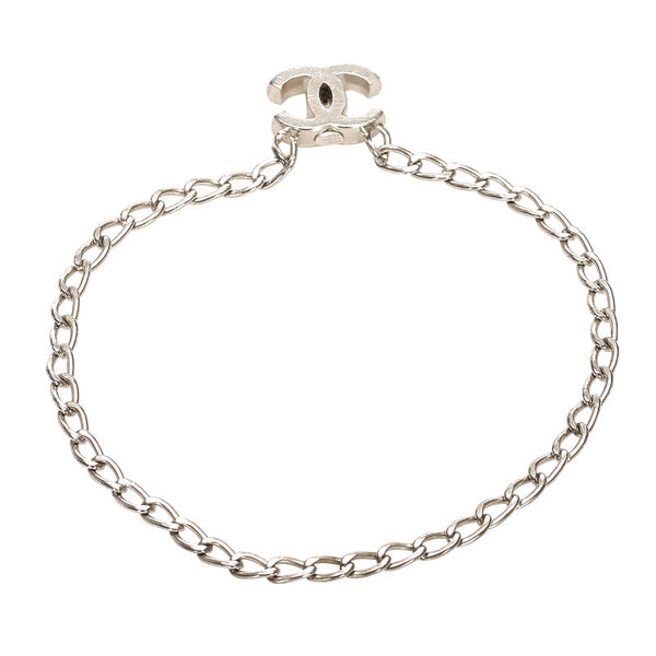 シャネル 03 A シルバー メタル ココマーク アンクレット レディース CHANEL 中古