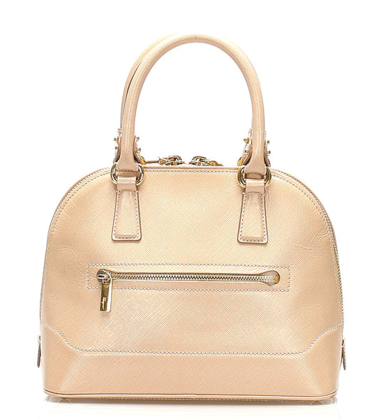 サルヴァトーレフェラガモ ガンチーニ GG-21 E703 ベージュ レザー ハンドバッグ ショルダーバッグ 2WAY レディース Salvatore Ferragamo 【中古】