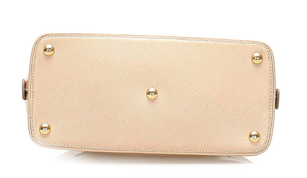 サルヴァトーレフェラガモ ガンチーニ GG-21 E703 ベージュ レザー ハンドバッグ ショルダーバッグ 2WAY レディース Salvatore Ferragamo 【中古】