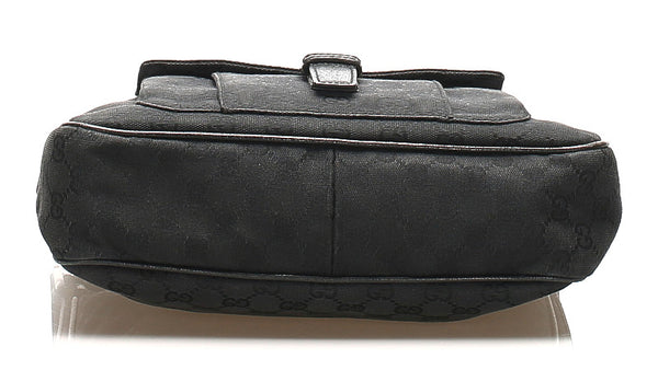 グッチ GGキャンバス 114272  ブラック 黒 キャンバス 肩掛け ショルダーバッグ レディース GUCCI 中古