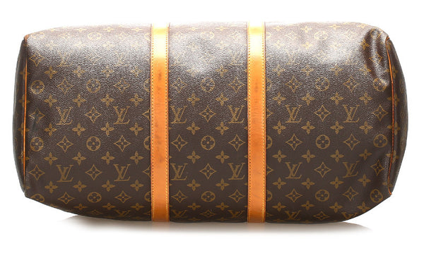 ルイ ヴィトン モノグラム キーポル50 M41426 ブラウン 茶 PVC レザー ボストンバッグ ユニセックス LOUIS VUITTON 中古