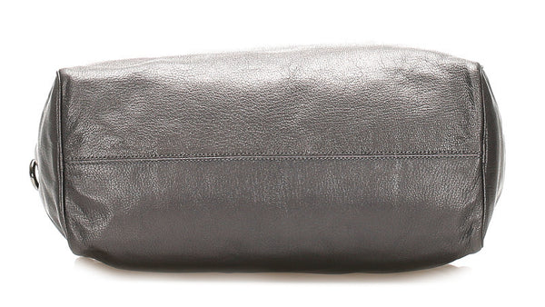 ロエベ アナグラム グレー レザー ハンドバッグ ショルダーバッグ 2WAY レディース LOEWE 中古