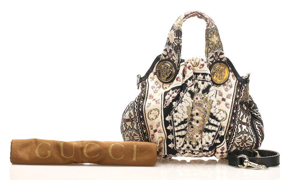 グッチ ヒステリア 203486 ピンクベージュ キャンバス ハンドバッグ ショルダーバッグ 2WAY レディース GUCCI 中古