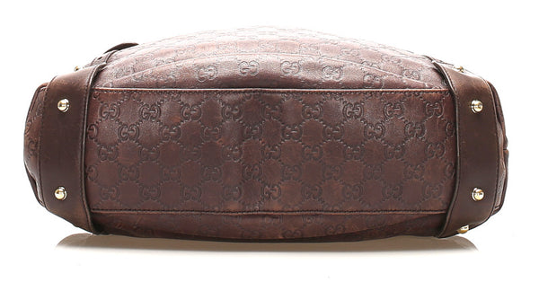 グッチ グッチシマ 162900 ブラウン 茶 レザー ショルダーバッグ レディース GUCCI 中古