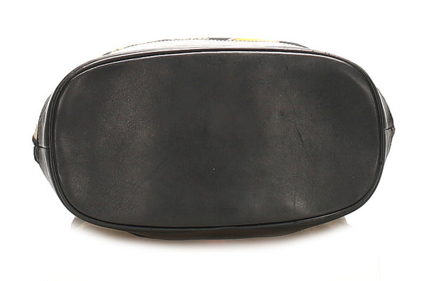 サルヴァトーレフェラガモ AU-21 5711 ブラック イエロー ナイロン レザー 肩掛け ショルダーバッグ レディース Salvatore Ferragamo 中古