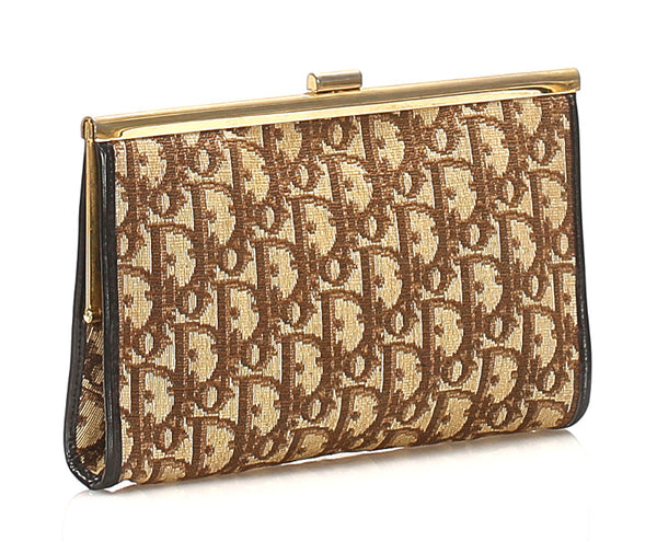 ディオール トロッター ブラウン 茶 キャンバス ポーチ レディース Dior 中古