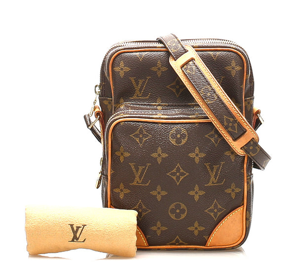 ルイ ヴィトン モノグラム アマゾン M45236 ブラウン PVC レザー 斜め掛け ショルダーバッグ ユニセックス LOUIS VUITTON 中古
