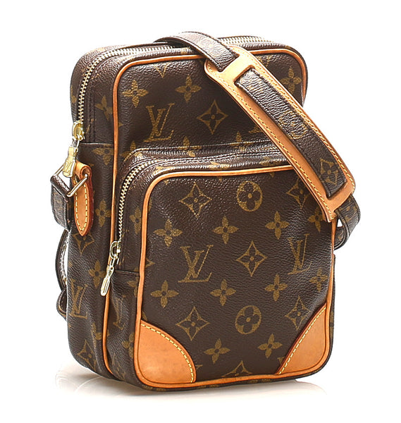 ルイ ヴィトン モノグラム アマゾン M45236 ブラウン PVC レザー 斜め掛け ショルダーバッグ ユニセックス LOUIS VUITTON 中古