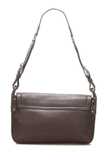 サルヴァトーレフェラガモ ガンチーニ FI-21 6921 ブラウン レザー 肩掛け ショルダーバッグ レディース Salvatore Ferragamo 中古