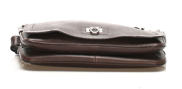 サルヴァトーレフェラガモ ガンチーニ FI-21 6921 ブラウン レザー 肩掛け ショルダーバッグ レディース Salvatore Ferragamo 中古