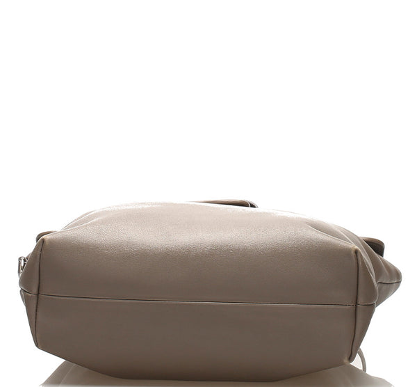 サルヴァトーレフェラガモ FJ-24 9529 グレー レザー ハンドバッグ ユニセックス Salvatore Ferragamo 中古