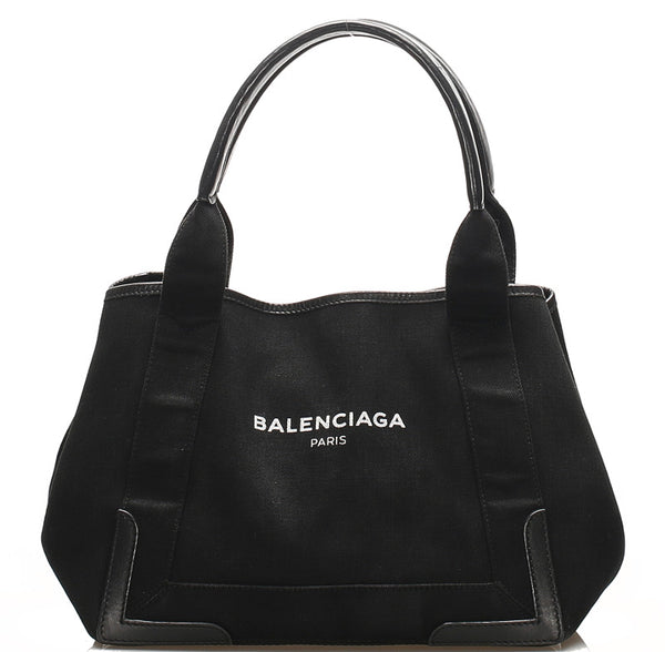 バレンシアガ 339933 ブラック キャンバス レザー ハンドバッグ レディース BALENCIAGA 中古