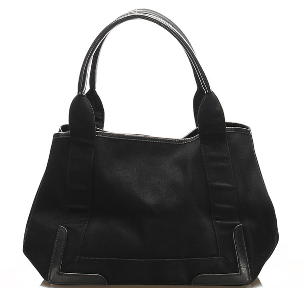 バレンシアガ 339933 ブラック キャンバス レザー ハンドバッグ レディース BALENCIAGA 中古