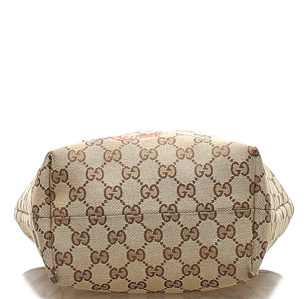 グッチ GGキャンバス 163260 ブラウン キャンバス レザー ハンドバッグ レディース GUCCI 中古