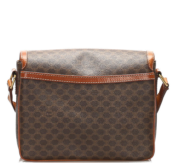 セリーヌ ブラウン PVC レザー ショルダーバッグ レディース CELINE 中古