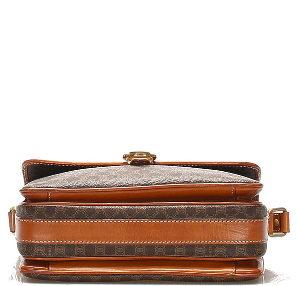 セリーヌ ブラウン PVC レザー ショルダーバッグ レディース CELINE 中古